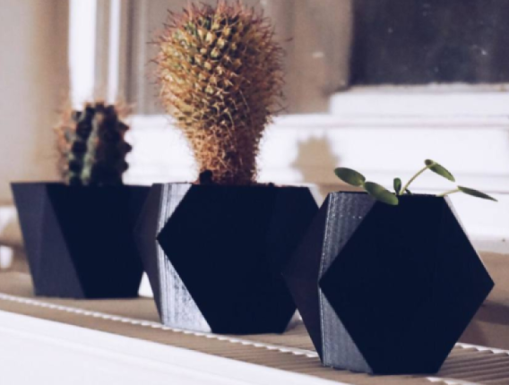 1 Kit com 3 Vasos de flores de Geometria (3d.06.07.11 pai)