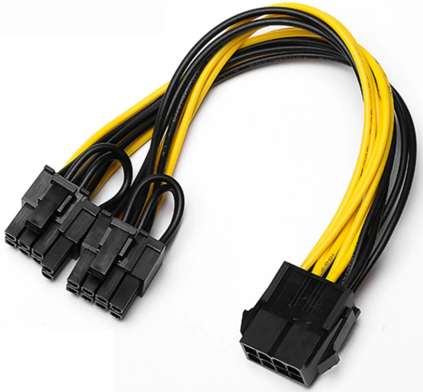 2X CaboS Splitter Y Energia Pci-e 8 Pinos 2x Pci-e 8pin Gpu (00.05.05 - 2 UNIDADES)