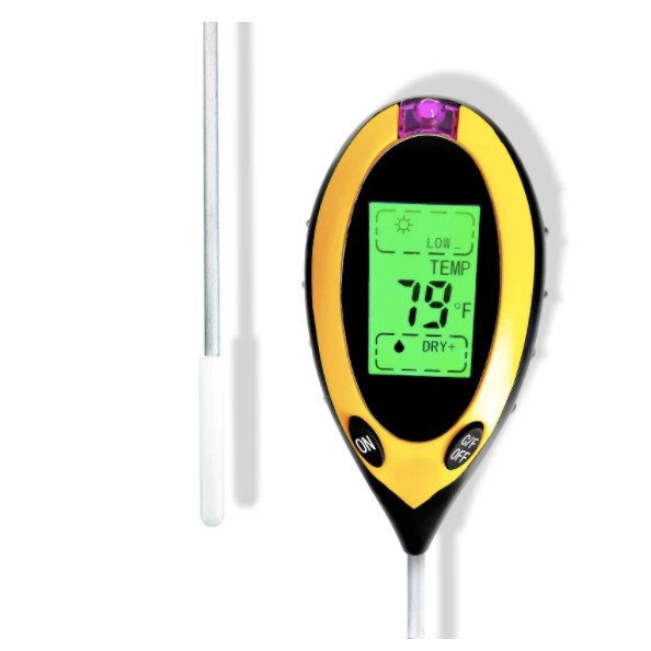 4-em-1 Teste De Solo Ph Umidade Medidor De Temperatura Luz T (03.05.08.03)