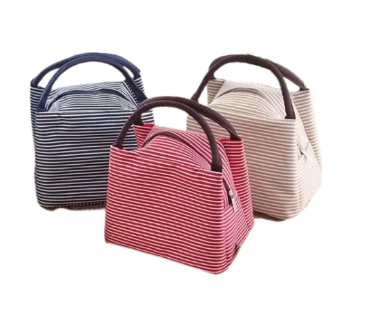 Bolsa Térmica Lancheira, Marmita Listrada Feminina  Fitness (03.03 - Bolsa Térmica Listrada)