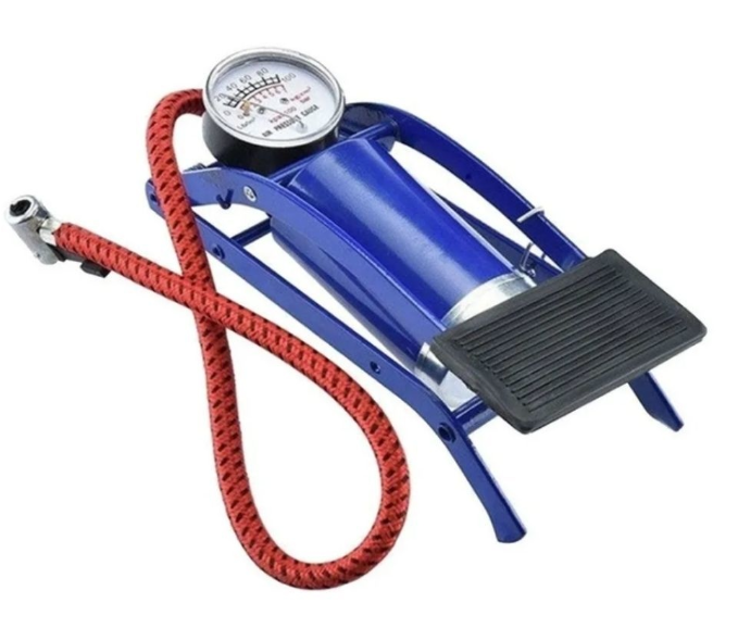 Bomba Ar Pedal Alta Pressão Encher Pneu Bicicleta Moto Carro (E9.06.06)