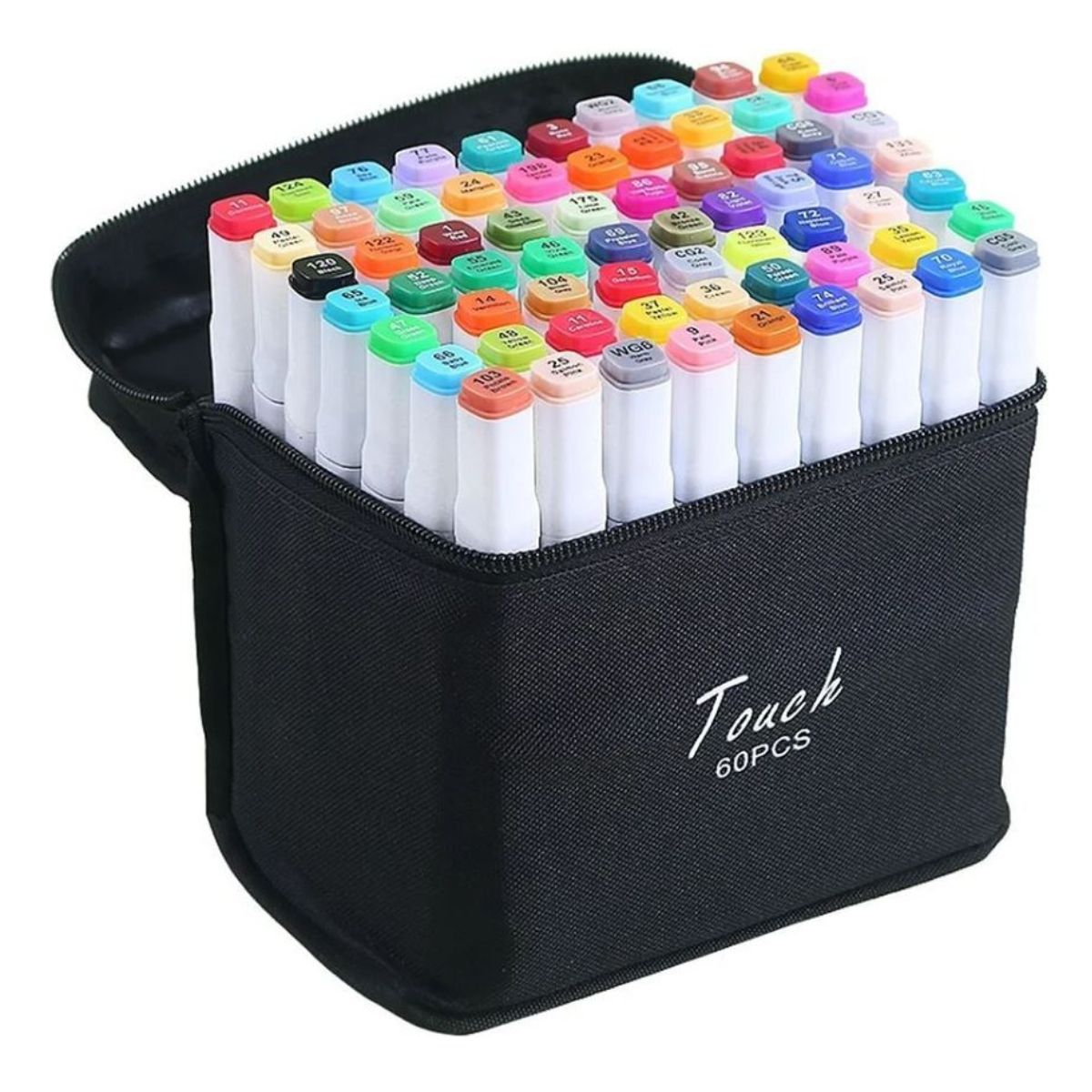 Conjunto De Canetas Marcador Permanente Ponta Dupla 60 Cores (7897523151998)