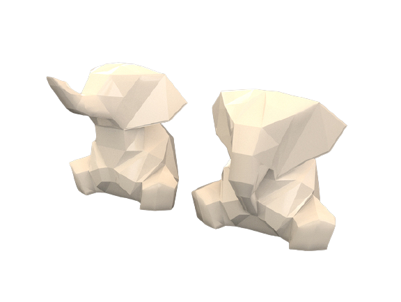 Elefante Poligonal Para Enfeite Lindo 10cm (3d.01.09.02)