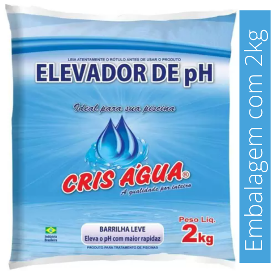 Elevador De Ph Para Piscina Barrilha Leve Cris Agua  2 Kg (G8.02.01)