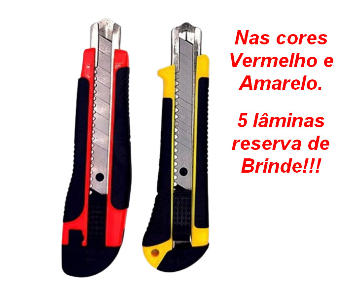 Estilete Profissional emborrachado 18mm Cutter Knife (E6.02 Estilete)