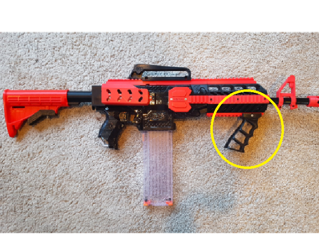 Grip para nerf modelo militar light (3d.00.04.13)