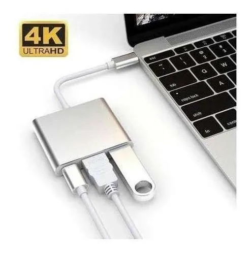 Hub Adaptador usb C Thunderbolt P Hdmi 4k Usb 3.0 Macbook (06.05.05.01)