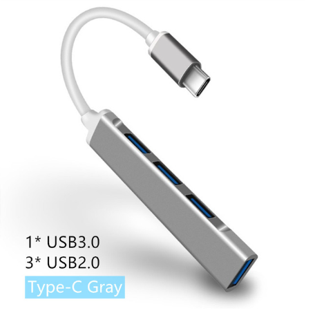 Hub Usb-c 3.0 Adaptador Otg Para Celular Notebook 4 Portas (C4.04.07)