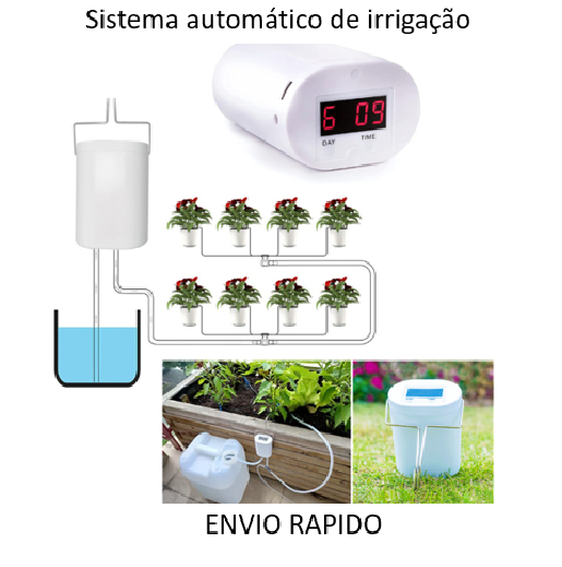 Sistema automático Irrigação C/ Temporizador 8 bicos (E15.02.04)