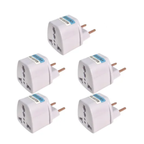 Kit 5x Adaptadores Tomada Universal Padrão Europeu P Brasil (04.04.17 - 5un)
