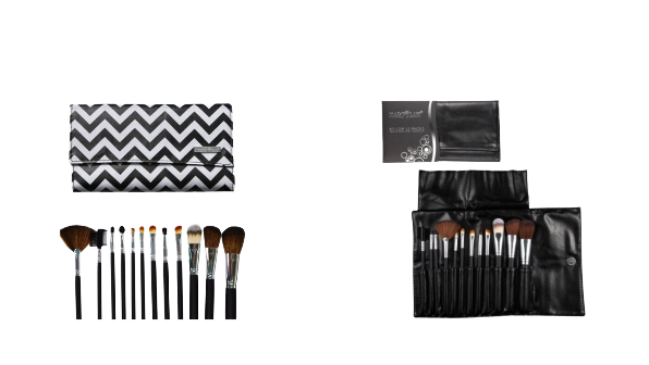 Kit Com 12 pincéis para maquiagem Macrilan KP1-2E com estojo (04.04 - Kit Com 12 pincéis para maquiagem Macrilan)
