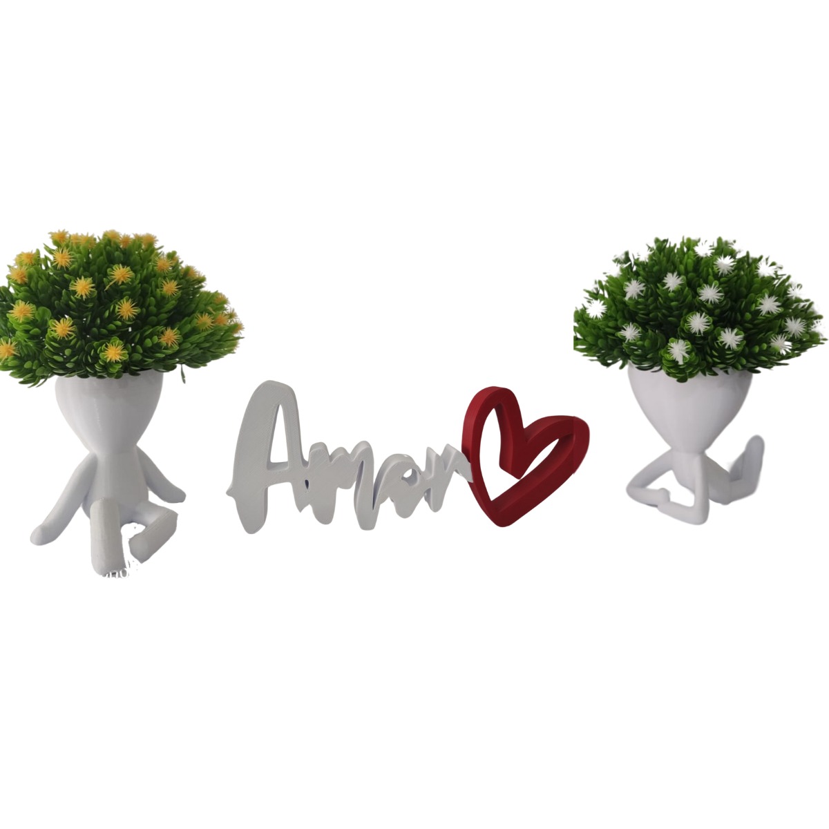 Kit Decoração Criativa Sala Cozinha + Vasos + Plantas + Amor (3d.1049 Pai)