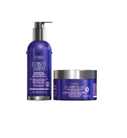 KIT SHAMPOO MATIZADOR E MASCARA INFINITY BLOND TYRREL 250ML (E12.04.03)