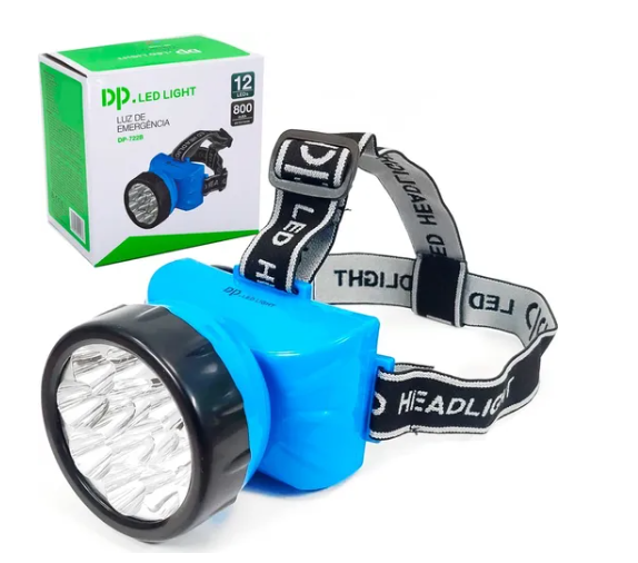 Lanterna De Cabeça Recarregável 12 Leds Potente Original Dp (E13.05.11)
