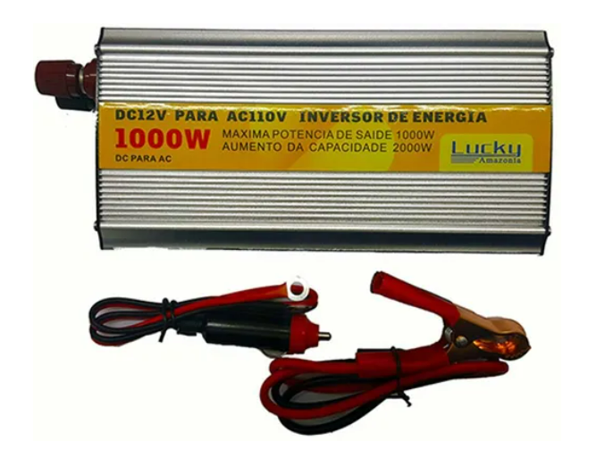 Lucky Inversor 1000w Conversor Entrada 12v Saida 110v (E12.02.01)
