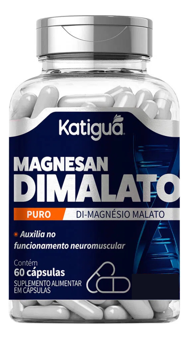 Magnésio Dimalato Di-magnésio Malato 60 Cp Katiguá Sem Sabor (7898714761712)