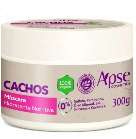Máscara Cachos Hidratante Nutritiva 300g - Apse Vegano (7898652874888)