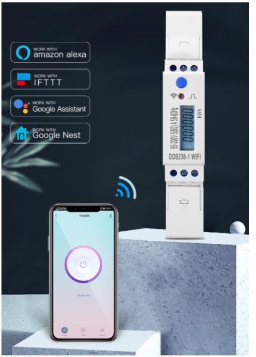 Medidor Consumo Inteligente Wifi 60A Alexa Google 110V 220V (06.05.01.01)