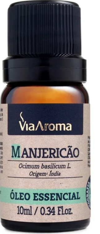 Óleo Essencial De Manjericão 10ml - 100% Puro - Via Aroma (C1.05.01)