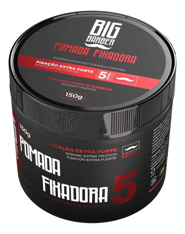 Pasta Fixadora Big Barber Level 5 Fixação Extra Forte 150g (7898671060057)