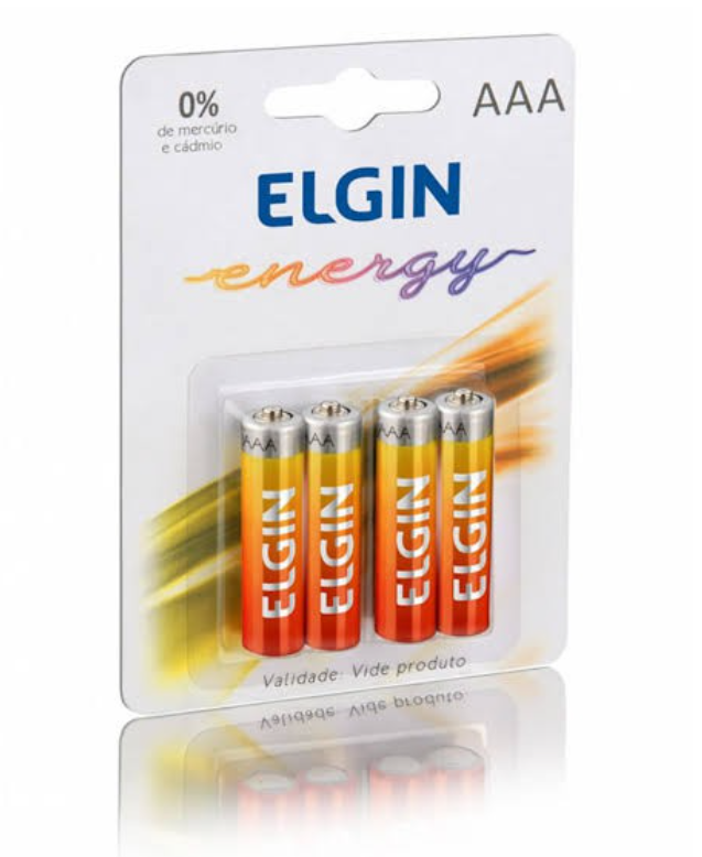 Pilha Aaa Pequena Zinco Energy 1,5v elgin com 4 (05.01.05)