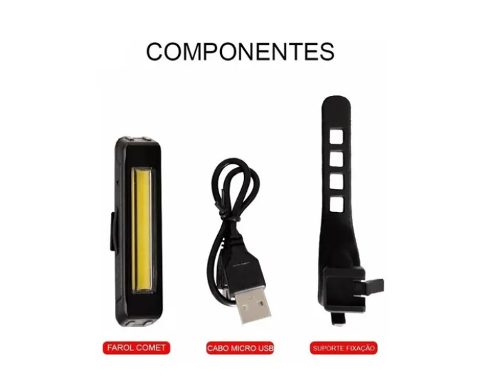 Pisca De Led Usb Recarregável Para Bike 100 Lumens (05.23.06)