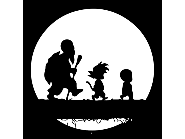 Quadro Placa Decorativo Geek Anime Dragon Ball Goku Kuririn (D3.1005)