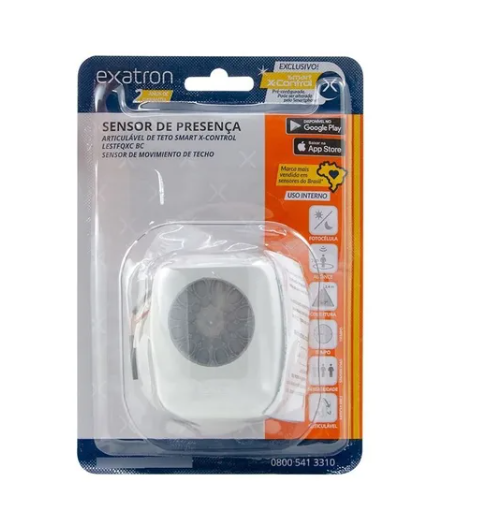 SENSOR PRESENCA TETO SMART X - CONTROL BIVOLT - EXATRON (04.03.07.01)