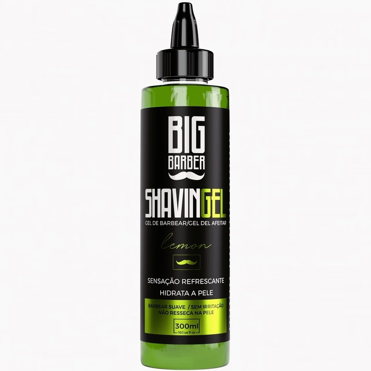 Shaving Gel Lemon Barba Amolecedor De Pelos Big Barber 300ml (7898671060743)
