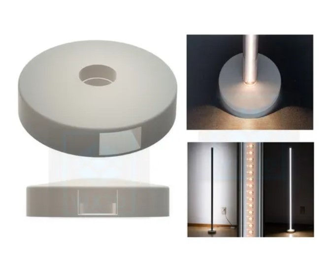 Suporte Base P/ Chão De Lâmpada Led T8 Tubular Branco Frio (3d.00.08.06)