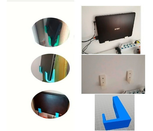 Suporte Fixar Prender Notebook Na Parede Ou Móveis (3d.02.01.05)