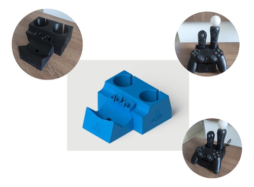 Suporte Para 2 Ps Move E 1 Controle Dual Shock (3d.01.05.05)