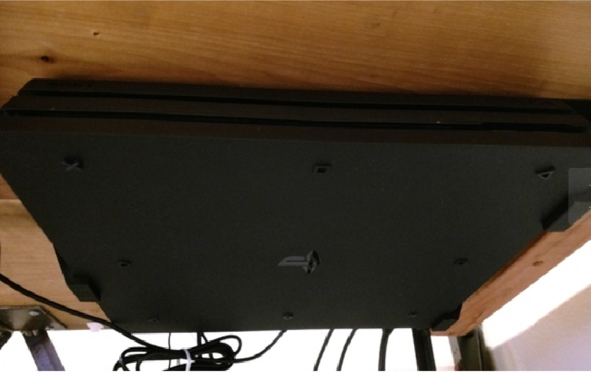 Suporte para ps4 pro em baixo da mesa super seguro (3d.02.05.02-01)