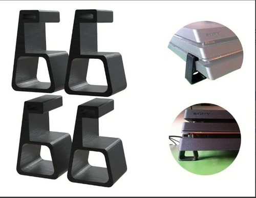 Suporte Ps4 Slim Horizontal Com Anti Derrapante   sem logo( Pezinhos ) [3d.01.06.07]