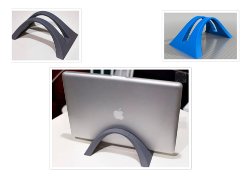 Suporte Vertical Mesa Fechado Macbook Pro 2016 em Arco (3d.06.04.06)