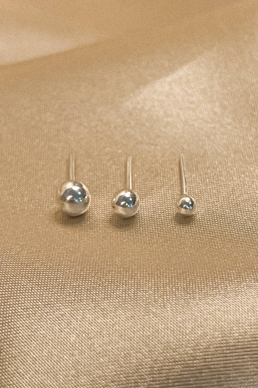 Trio de Brincos Bolinha em Prata 925 (TR0022)