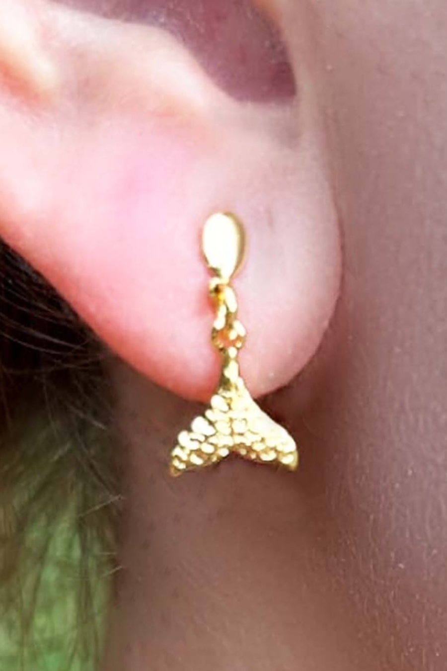 Brinco Cauda de Sereia Banhado em Ouro 18k (BR0241)