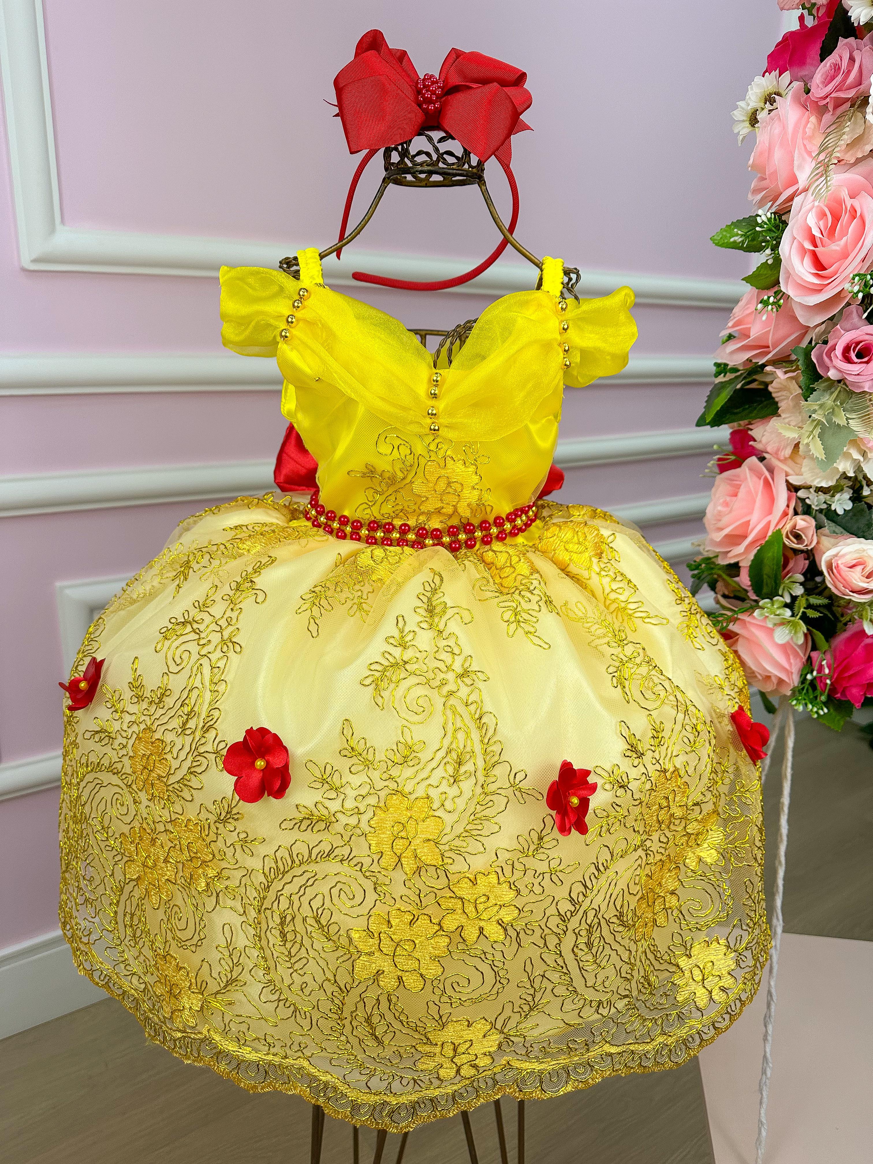 Vestido Princesa Tematico Bela e a Fera (VESTPRNCTMTBLAFRA)
