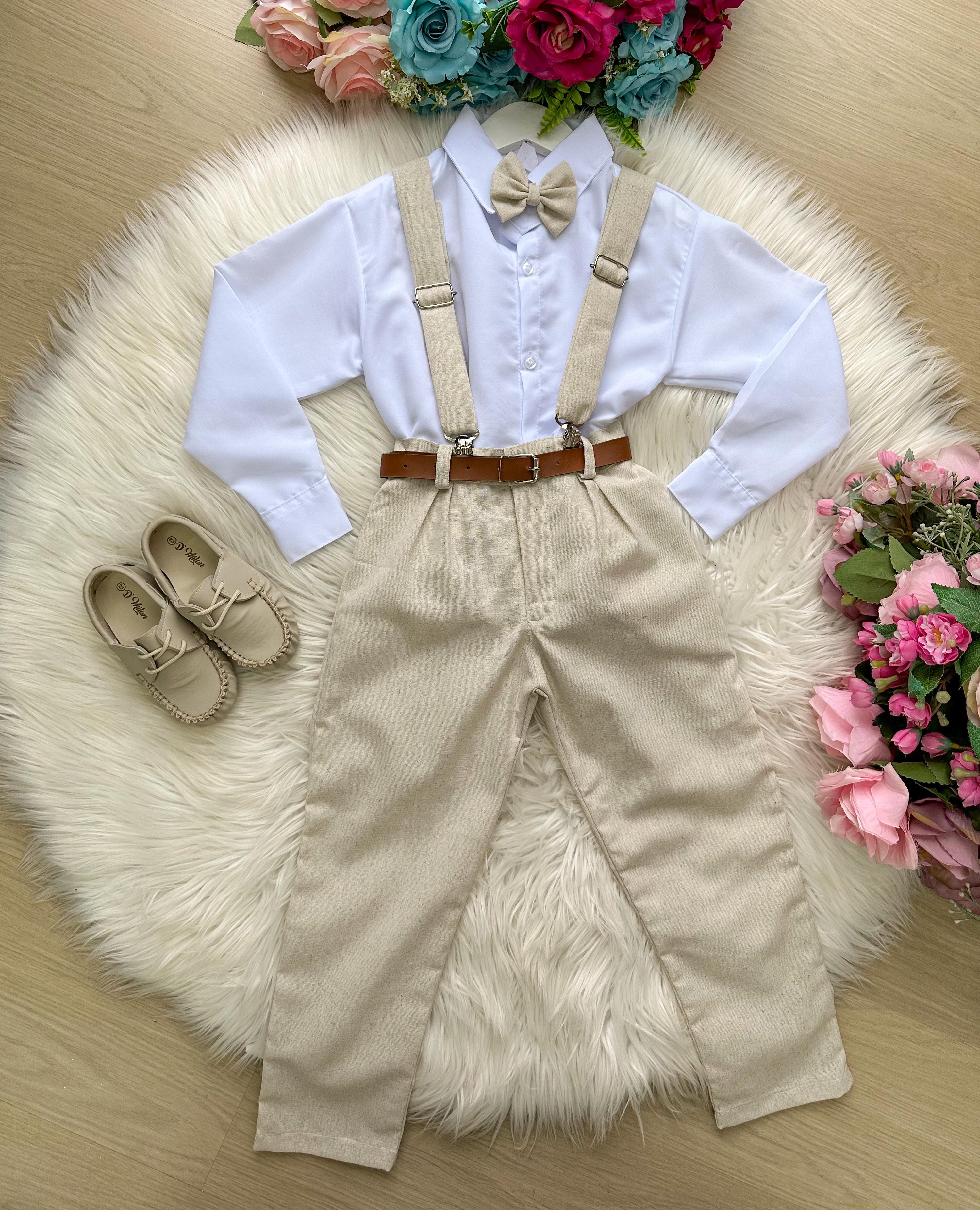Conjunto Miss Cherry Meninos Social Linho Vitor (CJTMSCMSSCHRSCL5)