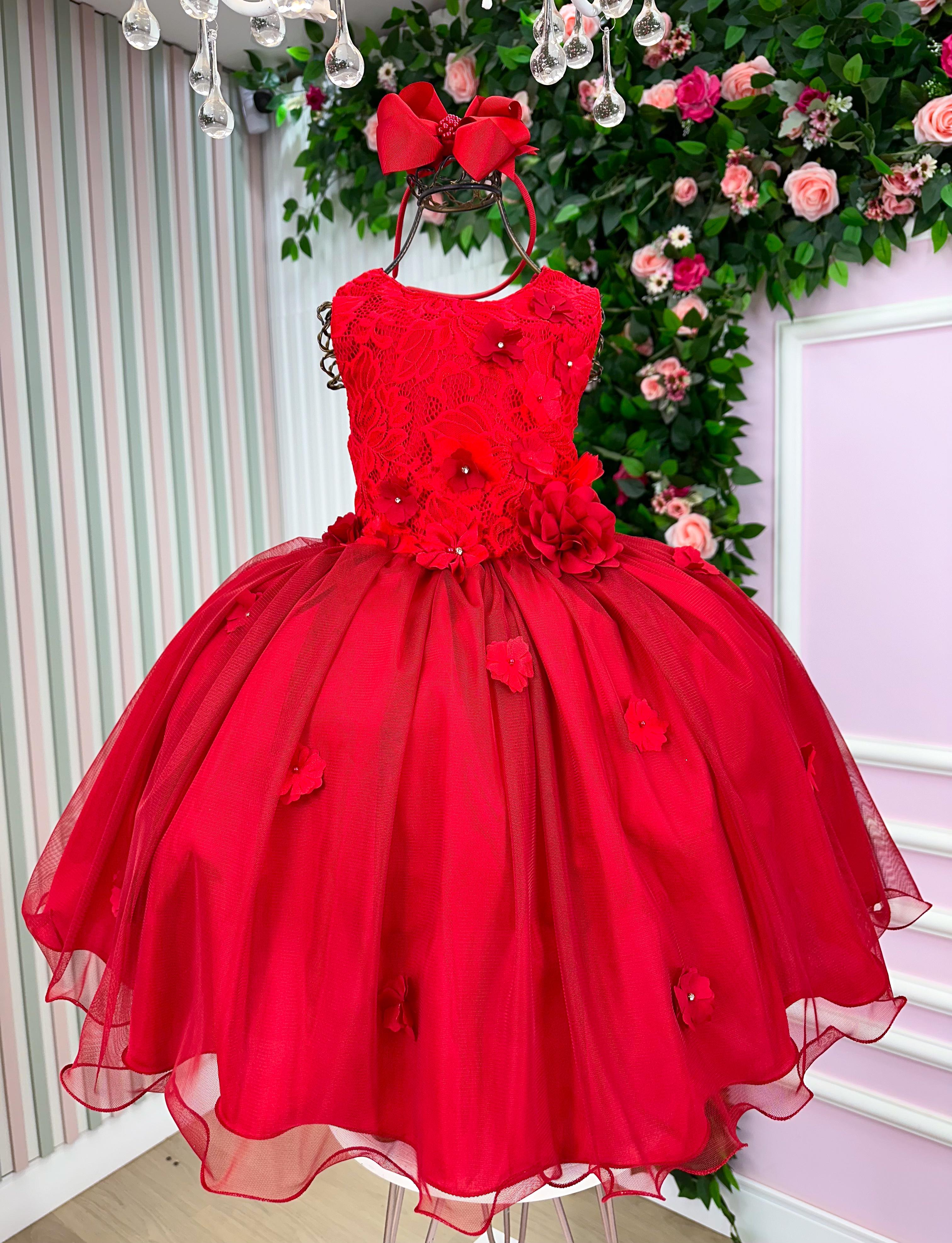 Vestido Juvenil Vila Lele Regata Flores Vermelho (VESTJVNVLLLRGTFLRVRML)