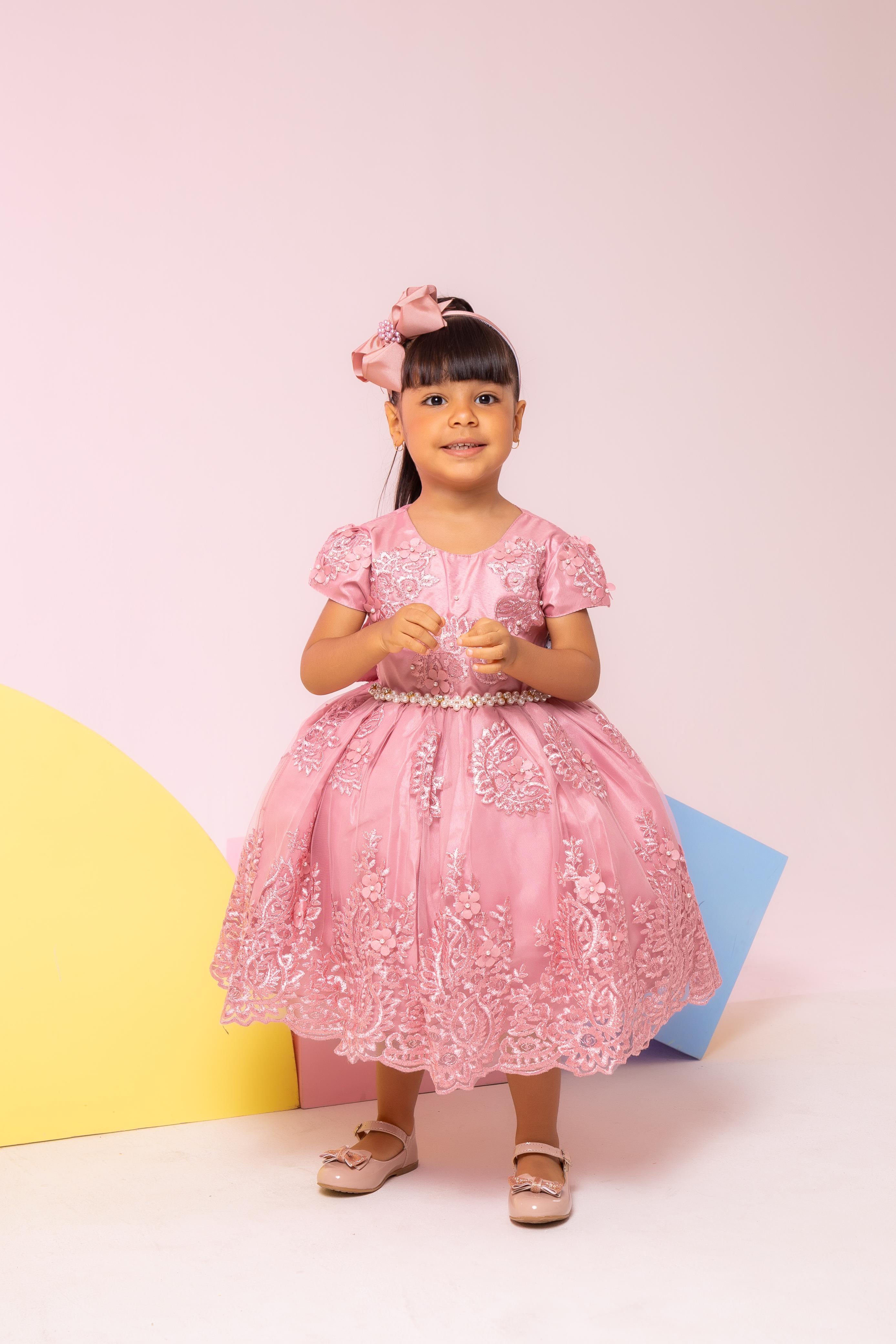Vestido Marie Jardim Encantado Realeza Rose (VESTMRJRDENCRNDRSE)