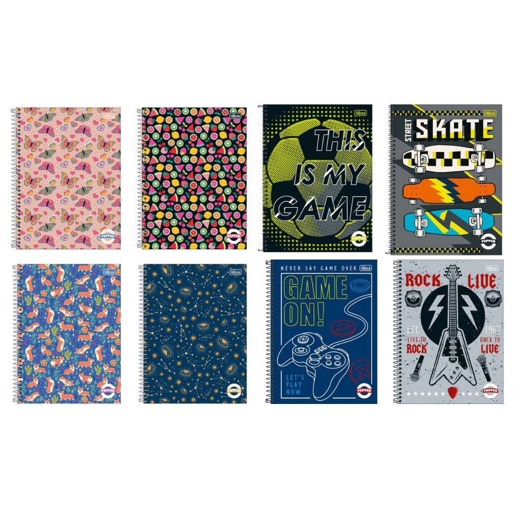 Caderno - 1 Matéria - Pepper - 80 Fls - Tilibra (7891027153649)
