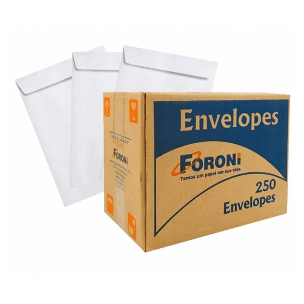 Envelope 310x410 - Branco - Cx Com 250 - Foroni (7896212688418)