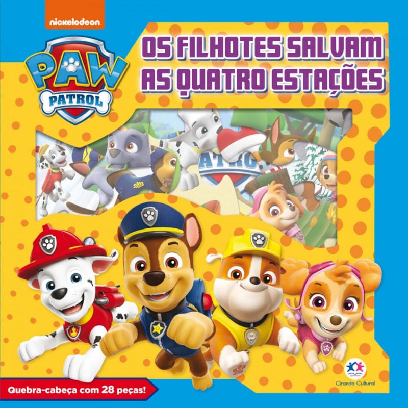 Livro Quebra-Cabeça - Patrulha Canina 28 peças - Ciranda Cultural (9788538096061)