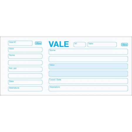 Vale Com Canhoto - 100 Fls - Tilibra (7891027151560)