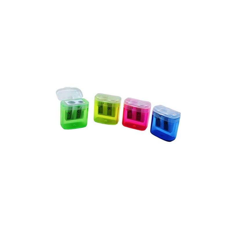 Apontador Plástico - Coletor Box - Duplo - Onda. (7908363800127)