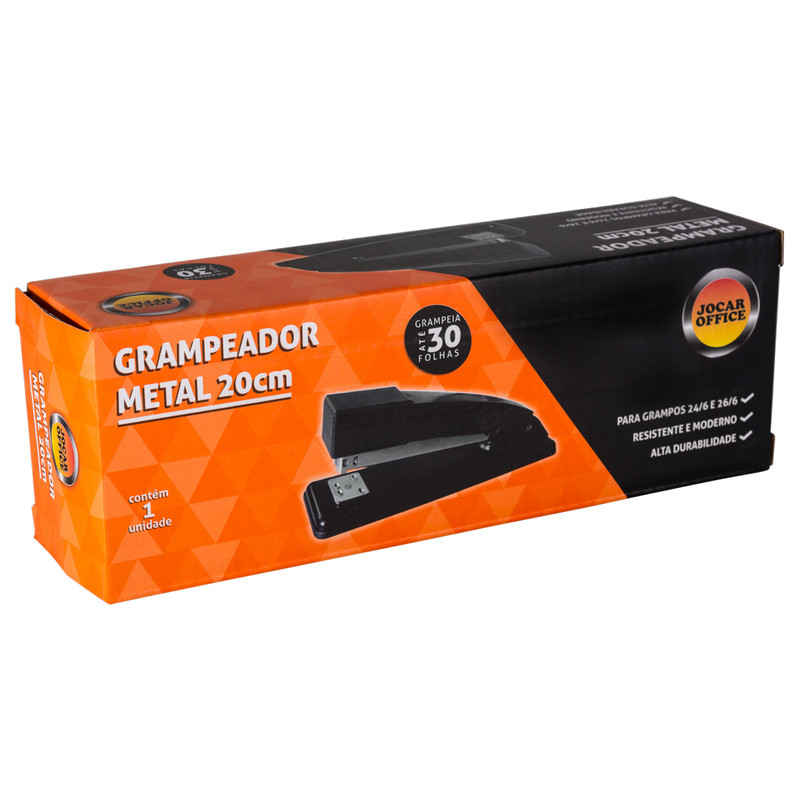 Grampeador Metal 20cm - P/ 30 Fls - Jocar Office (7503002941553)