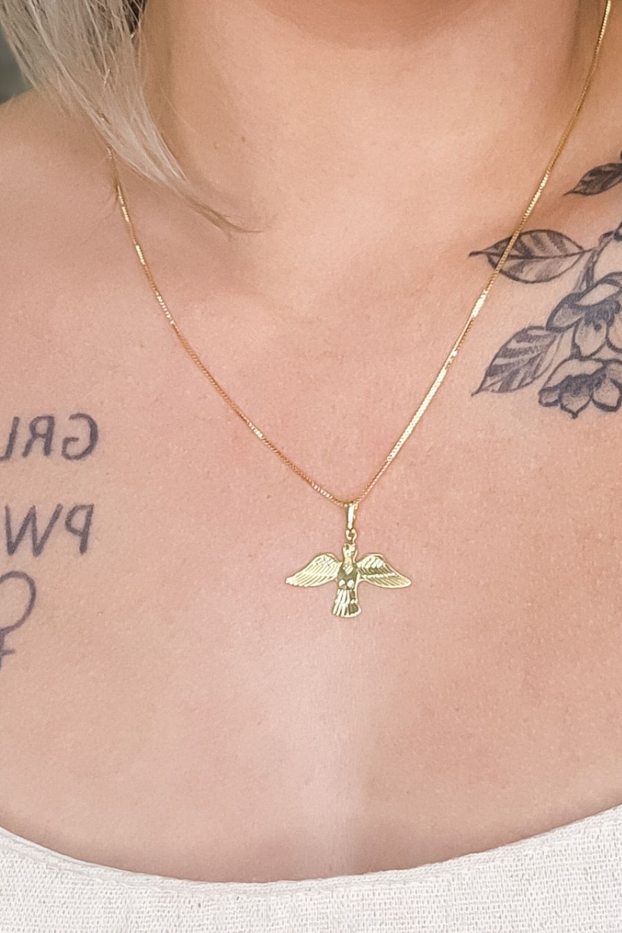 Colar Pingente do Espírito Santo Banhado em Ouro 18k (3638.18500 18649)