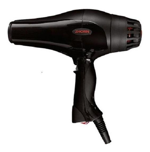Secador Cabelo Profissional Ergo Classic Zhorn 2000w 220v Cor Preto (MLB3332758895)
