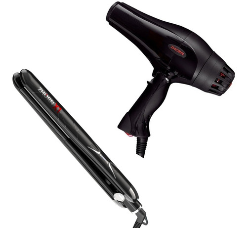 Secador Cabelo Ergo Lite 2000w 220v + Prancha X1 Black 250º Zhorn 220v (MLB3382479374)